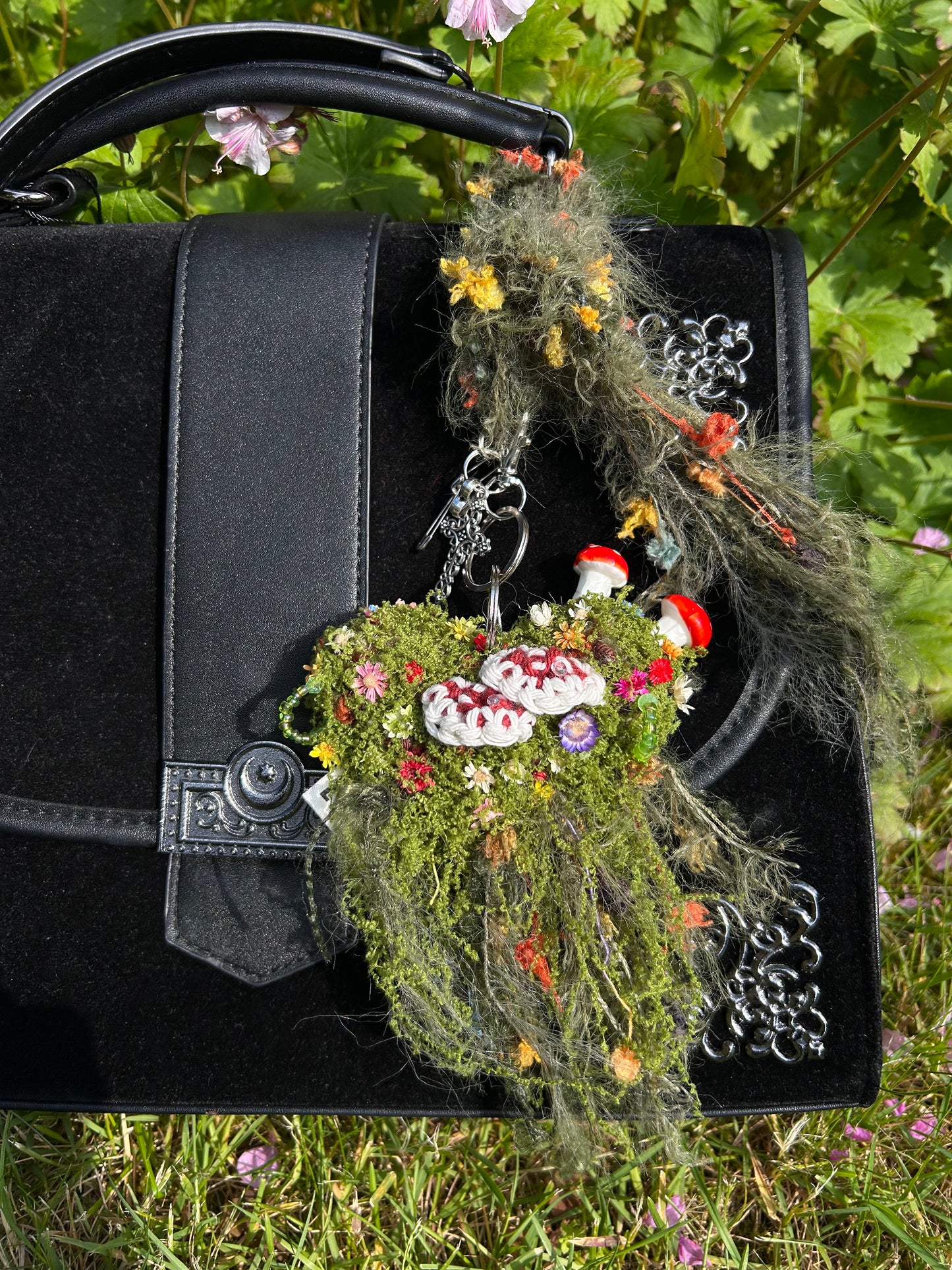 Mossy Heart Keychain