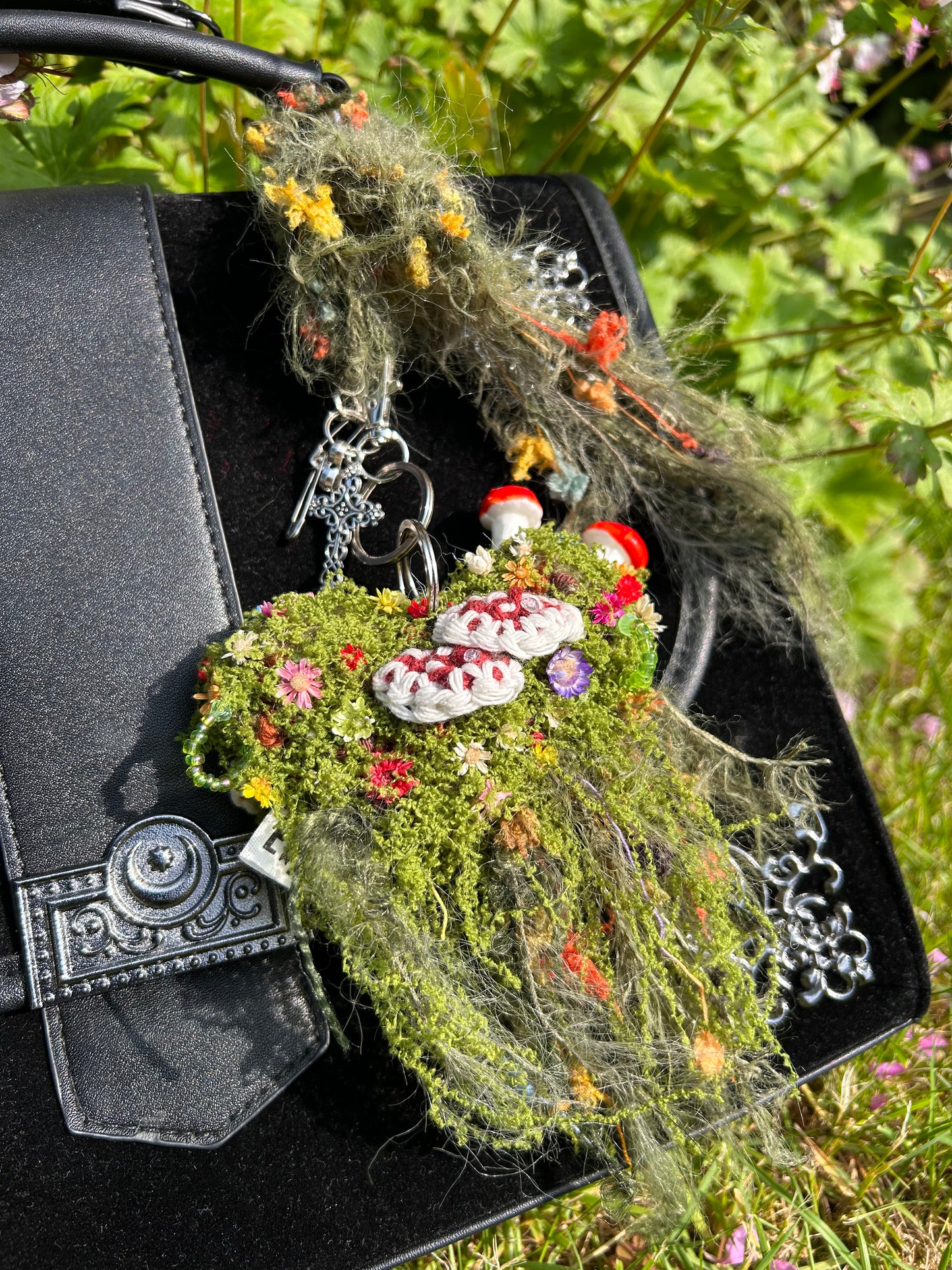 Mossy Heart Keychain