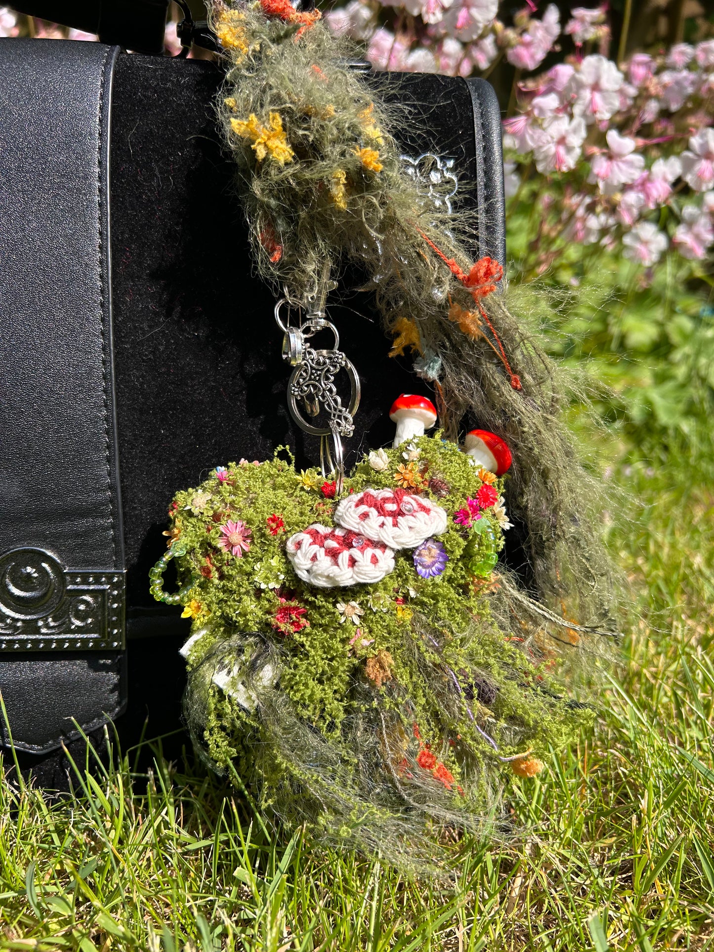 Mossy Heart Keychain