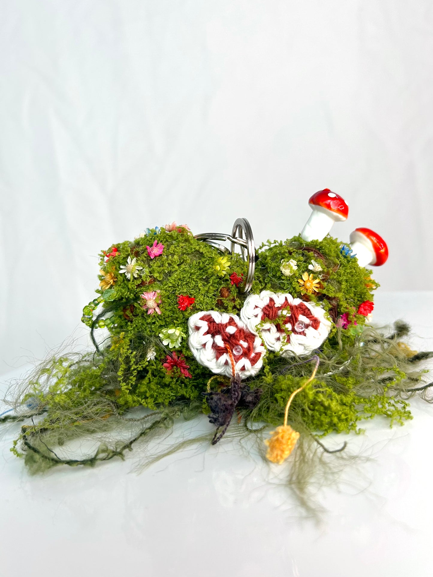Mossy Heart Keychain
