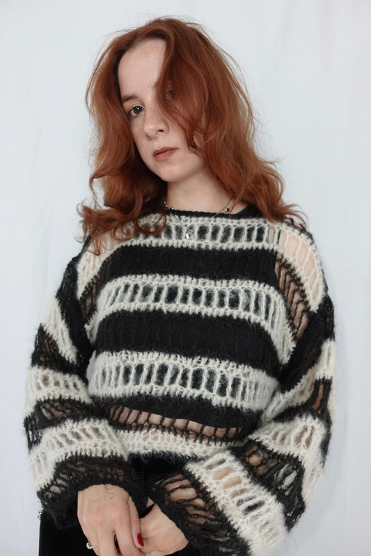 Black and White Stripped Jumper