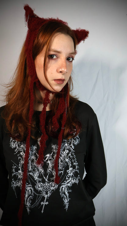 Devil Crochet Bonnet