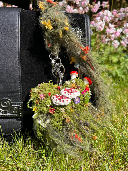Mossy Heart Keychain