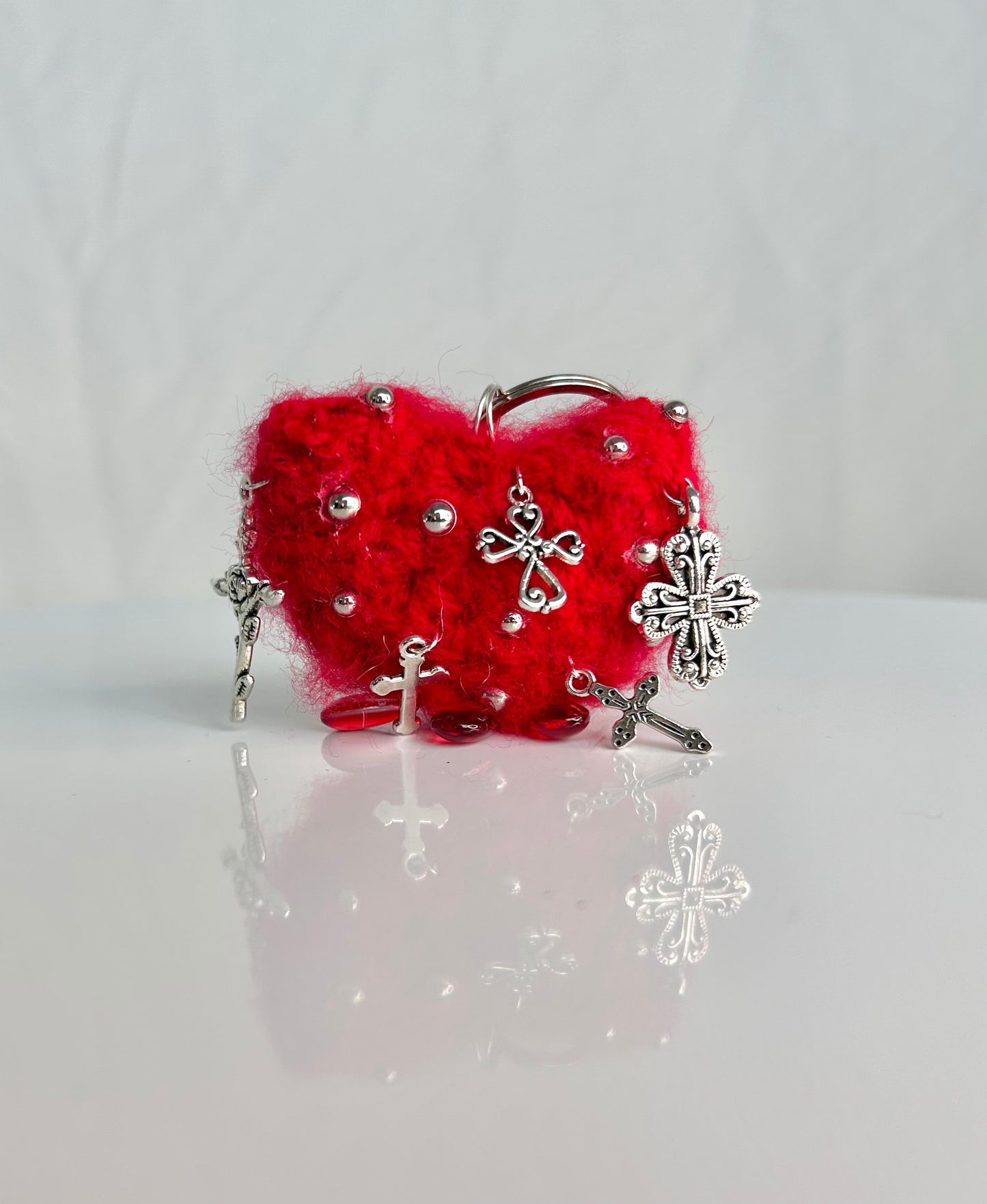 Cross Heart Keychain
