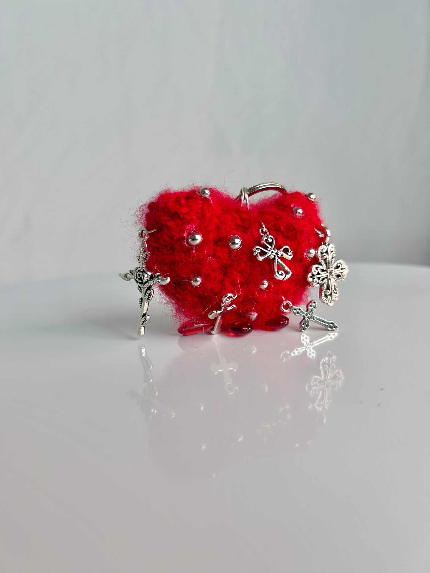 Cross Heart Keychain